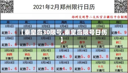 【秦皇岛30限号,秦皇岛限号日历】