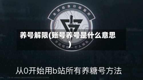 养号解限(账号养号是什么意思)-第2张图片