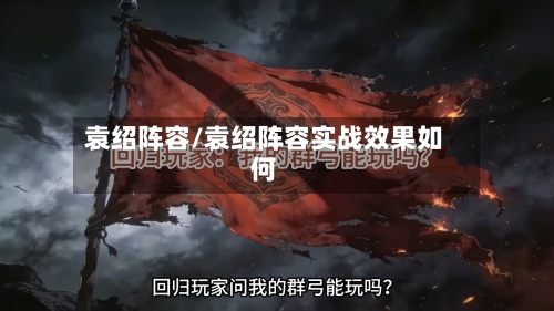 袁绍阵容/袁绍阵容实战效果如何