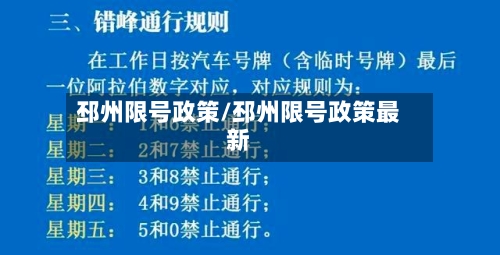 邳州限号政策/邳州限号政策最新