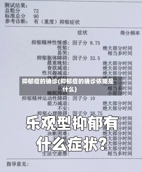 抑郁症的确诊(抑郁症的确诊依据是什么)