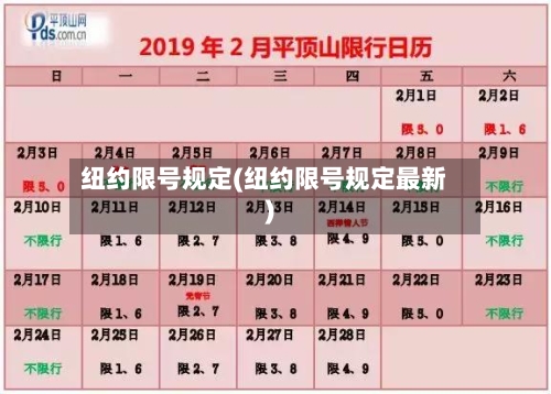 纽约限号规定(纽约限号规定最新)-第3张图片