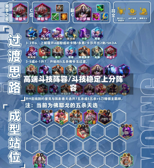 高端斗技阵容/斗技稳定上分阵容-第2张图片