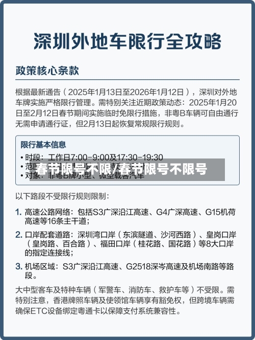 春节限号不限/春节限号不限号