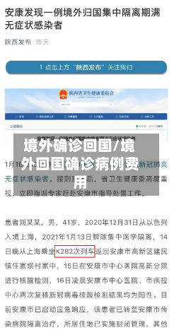 境外确诊回国/境外回国确诊病例费用-第2张图片