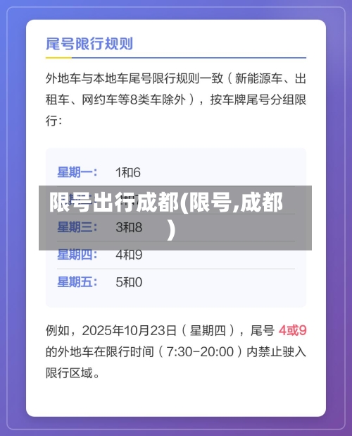 限号出行成都(限号,成都)-第2张图片