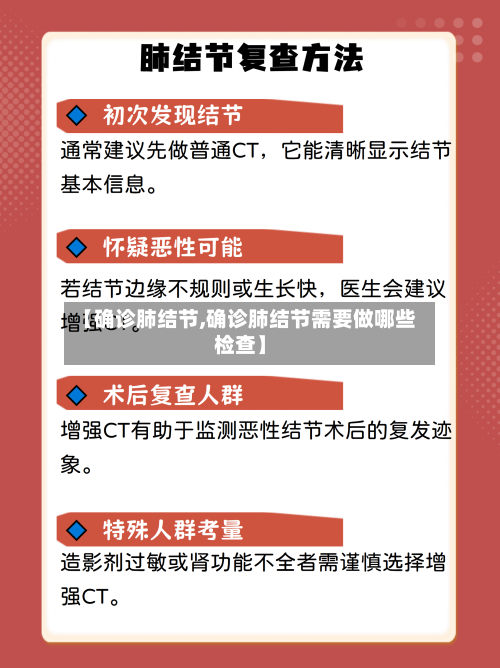 【确诊肺结节,确诊肺结节需要做哪些检查】