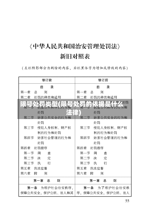 限号处罚类型(限号处罚的依据是什么法律)-第3张图片