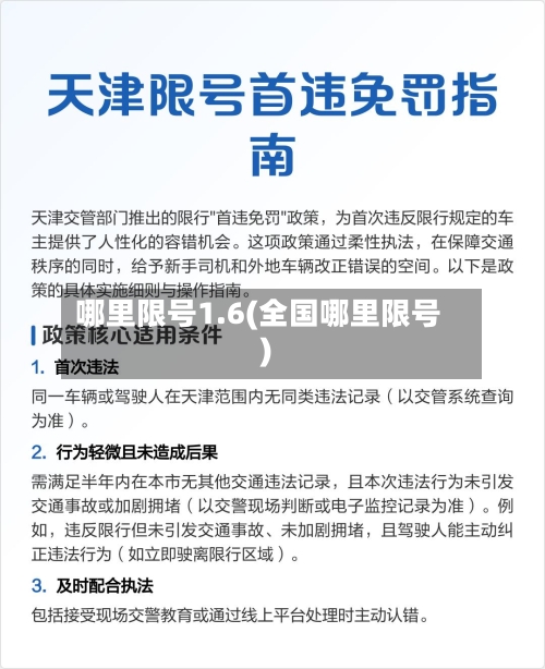 哪里限号1.6(全国哪里限号)-第2张图片
