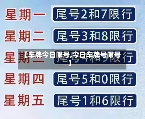 【车牌今日限号,今日车牌号限号】-第2张图片