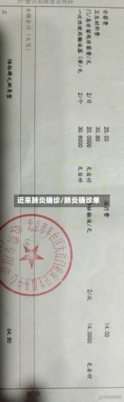 近来肺炎确诊/肺炎确诊单