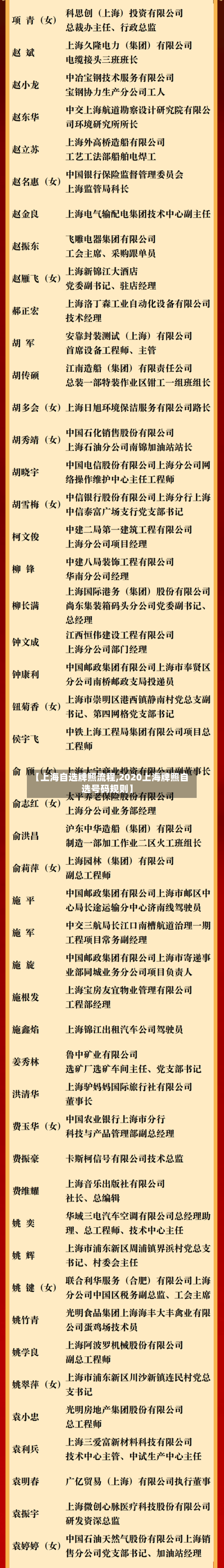 【上海自选牌照流程,2020上海牌照自选号码规则】-第3张图片