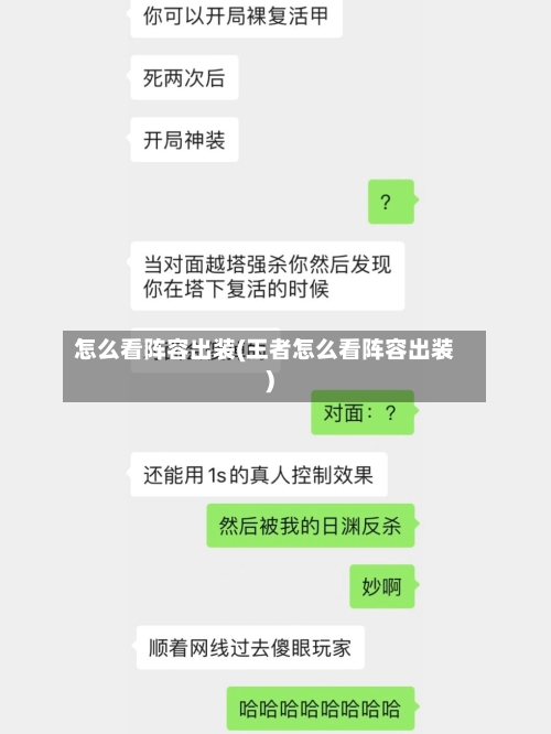 怎么看阵容出装(王者怎么看阵容出装)-第2张图片