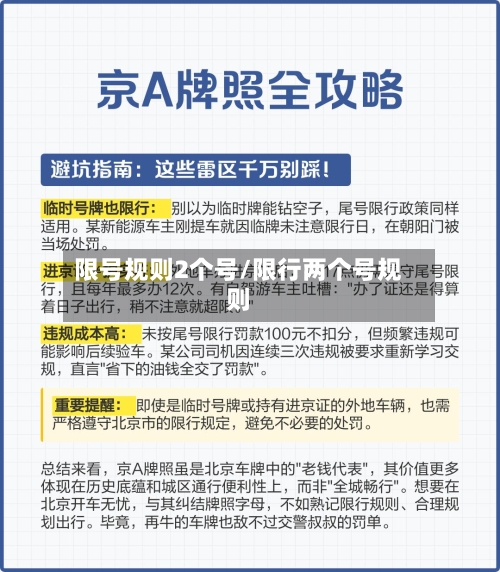 限号规则2个号/限行两个号规则