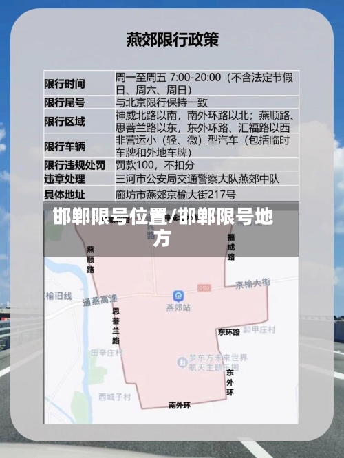 邯郸限号位置/邯郸限号地方