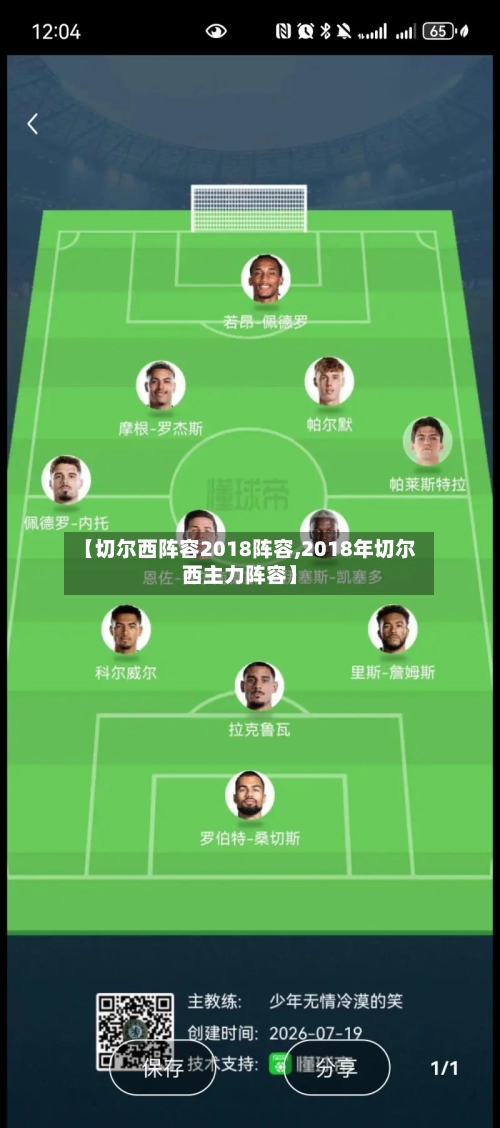 【切尔西阵容2018阵容,2018年切尔西主力阵容】