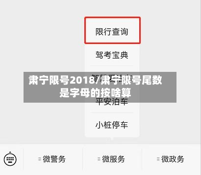 肃宁限号2018/肃宁限号尾数是字母的按啥算