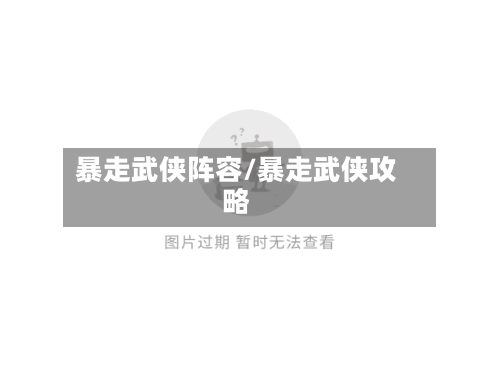 暴走武侠阵容/暴走武侠攻略
