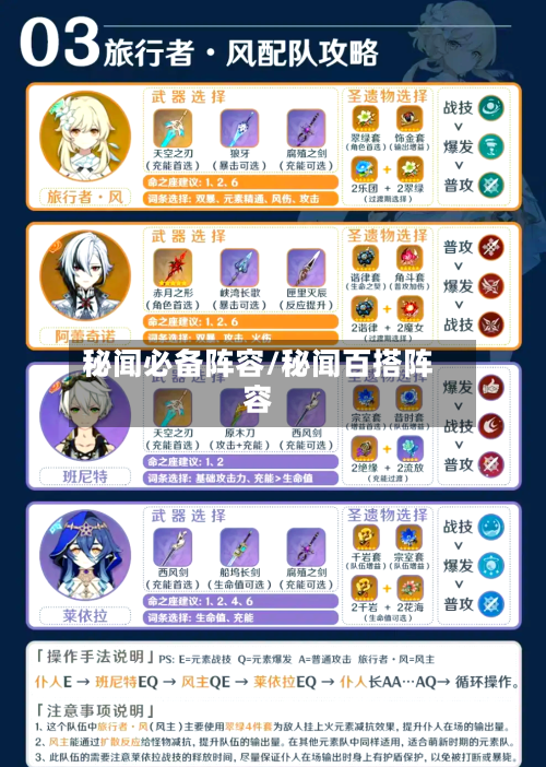 秘闻必备阵容/秘闻百搭阵容-第2张图片