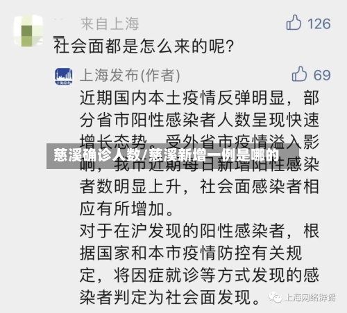 慈溪确诊人数/慈溪新增一例是哪的