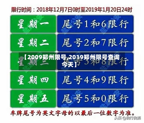 【2009郑州限号,2019郑州限号查询今天】