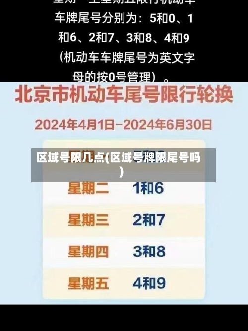 区域号限几点(区域号牌限尾号吗)-第2张图片