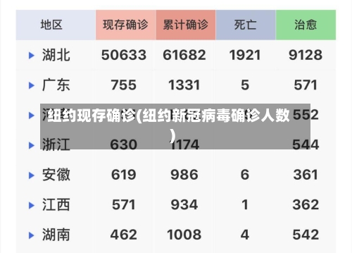 纽约现存确诊(纽约新冠病毒确诊人数)