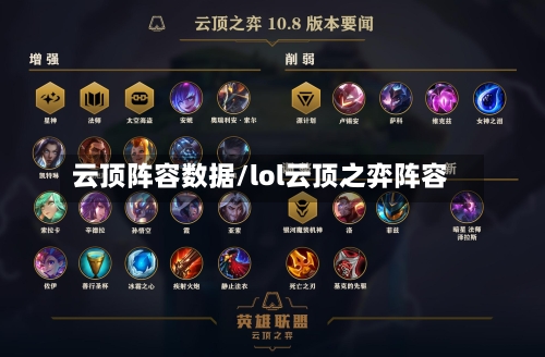 云顶阵容数据/lol云顶之弈阵容-第2张图片