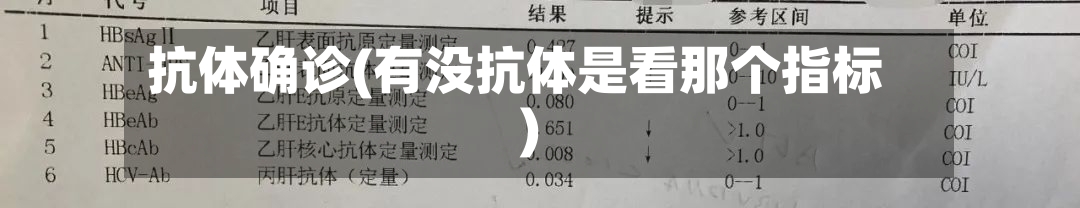 抗体确诊(有没抗体是看那个指标)