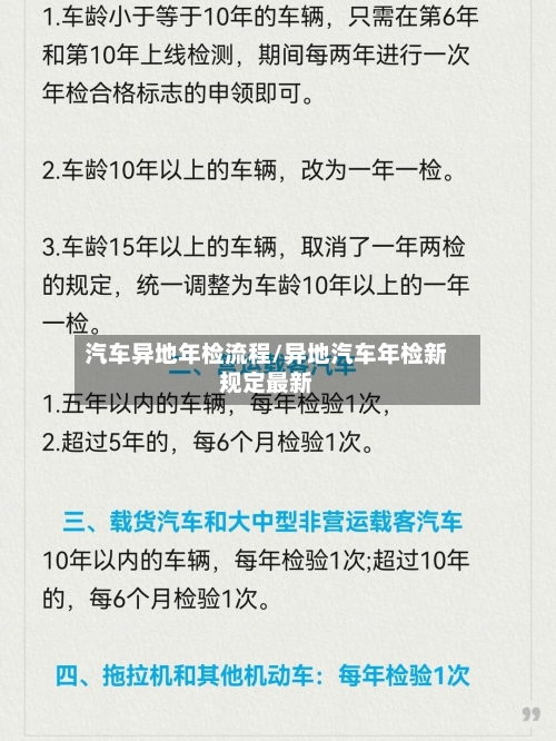 汽车异地年检流程/异地汽车年检新规定最新
