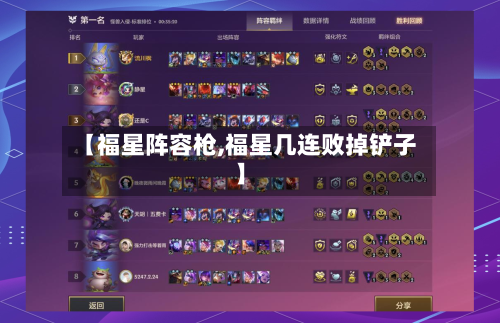 【福星阵容枪,福星几连败掉铲子】-第2张图片