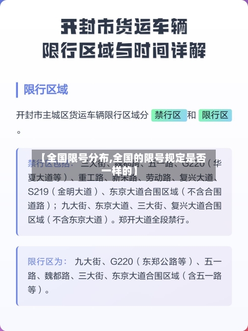 【全国限号分布,全国的限号规定是否一样的】