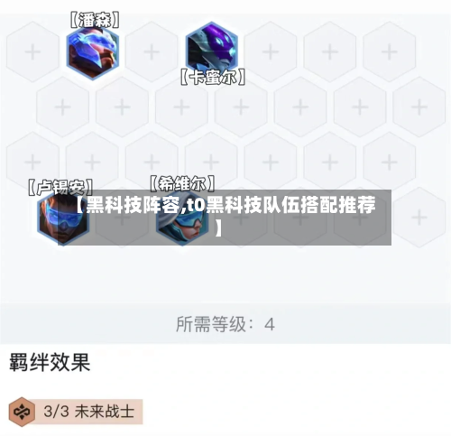 【黑科技阵容,t0黑科技队伍搭配推荐】-第3张图片