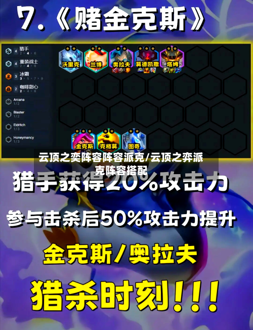 云顶之奕阵容阵容派克/云顶之弈派克阵容搭配