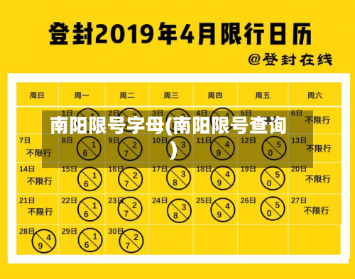 南阳限号字母(南阳限号查询)