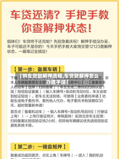 【购车贷款解押流程,车贷款解押怎么办理手续】-第2张图片
