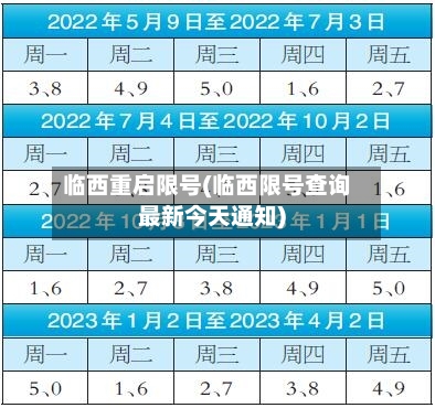 临西重启限号(临西限号查询最新今天通知)-第3张图片