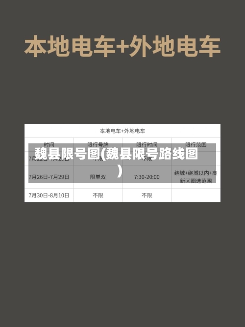 魏县限号图(魏县限号路线图)-第2张图片