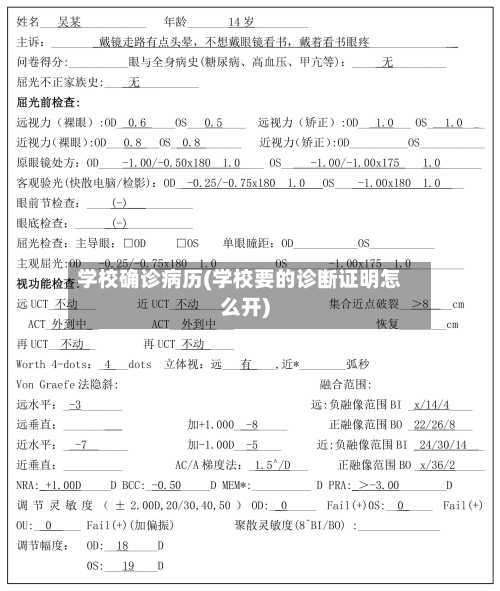 学校确诊病历(学校要的诊断证明怎么开)-第2张图片
