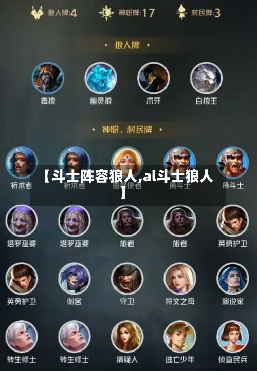【斗士阵容狼人,al斗士狼人】