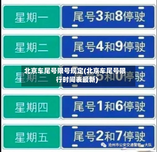 北京车尾号限号规定(北京车尾号限行时间表最新)