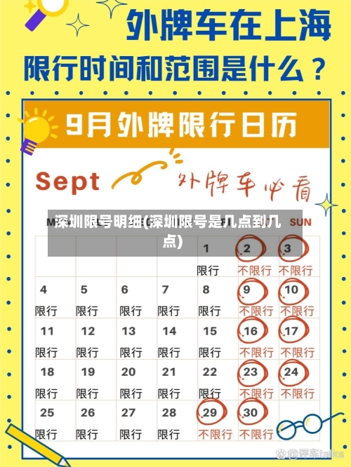 深圳限号明细(深圳限号是几点到几点)